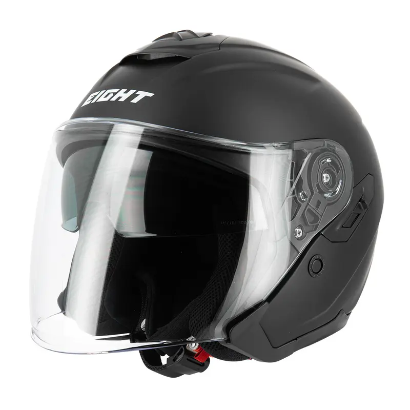 Casque jet moto - E-Tech Noir