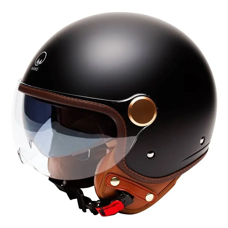 Casque jet moto - Grasse Noir Mat