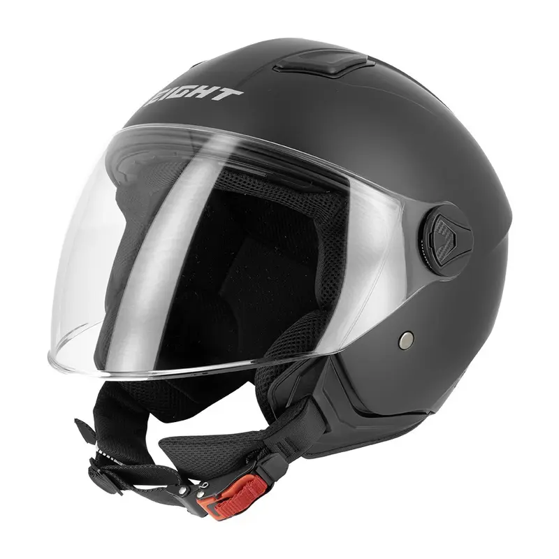 Casque jet moto - Leov LV Noir Mat