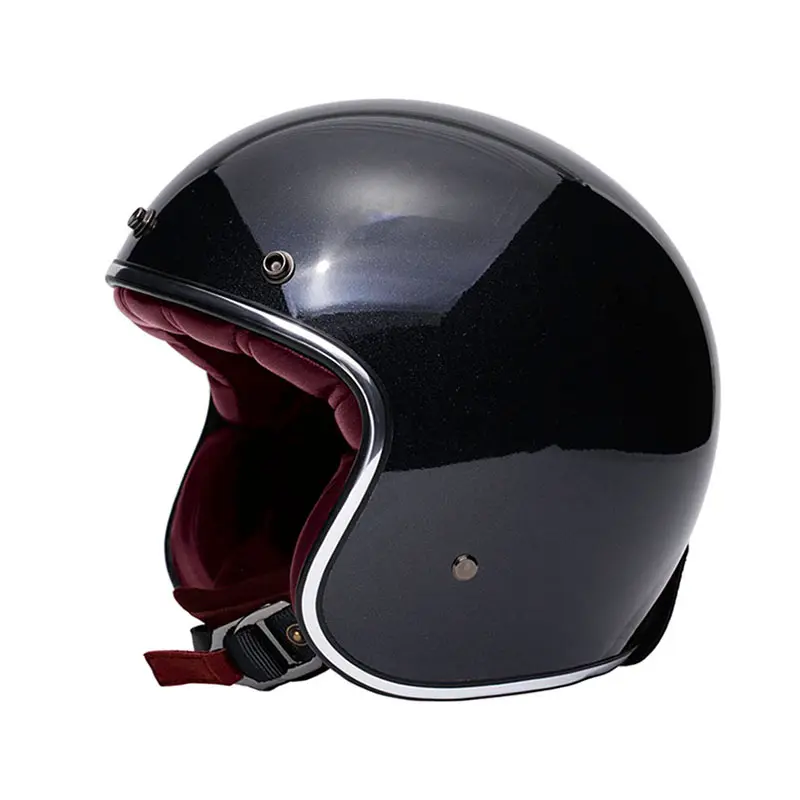 Casque Jet THE CLASSIC Noir/Rouge | Mârkö
