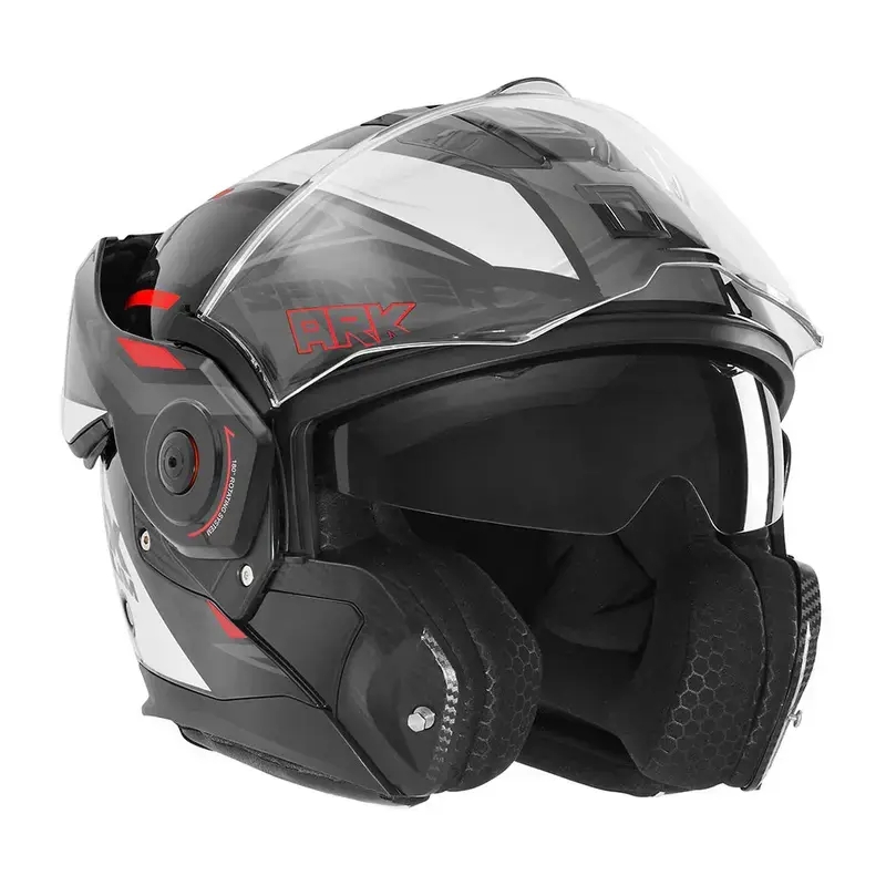Casque modulable - Ark blanc rouge noir