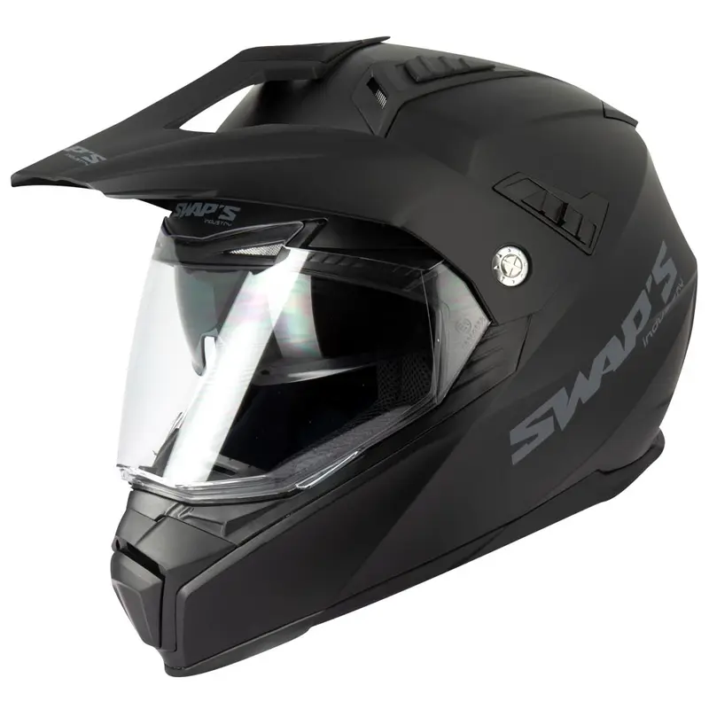 Casque Moto Cross - Enduro S789 Noir Mat