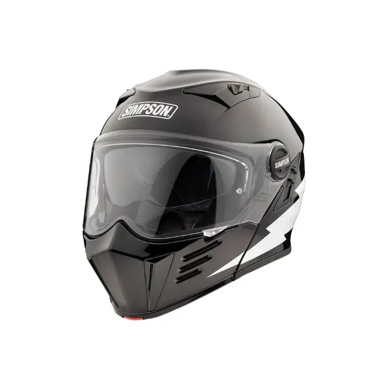 Casque moto modulable - Darksome noir et blanc