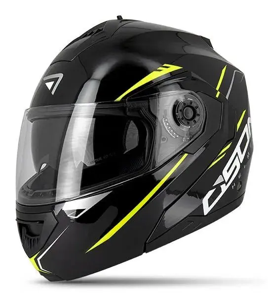 Casque moto modulable - Noir/Jaune S520