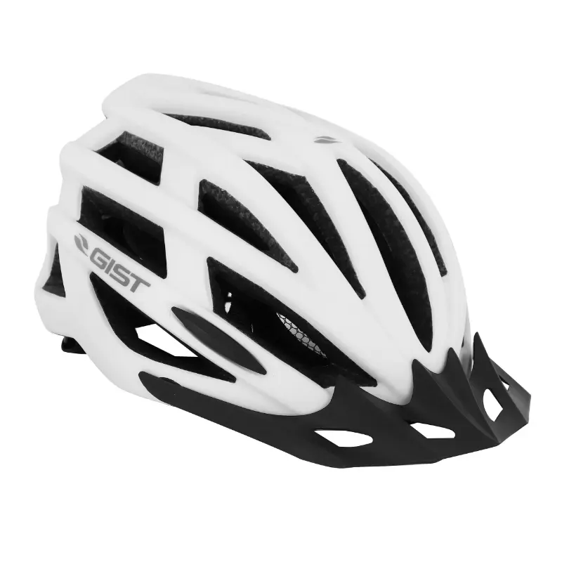 Casque Vélo Adulte Gist E-Bike Planet One Plus Urban Blanc Mat In-Mold Taille 56-62 Réglage Molette 212 G - Éclairage Intégré