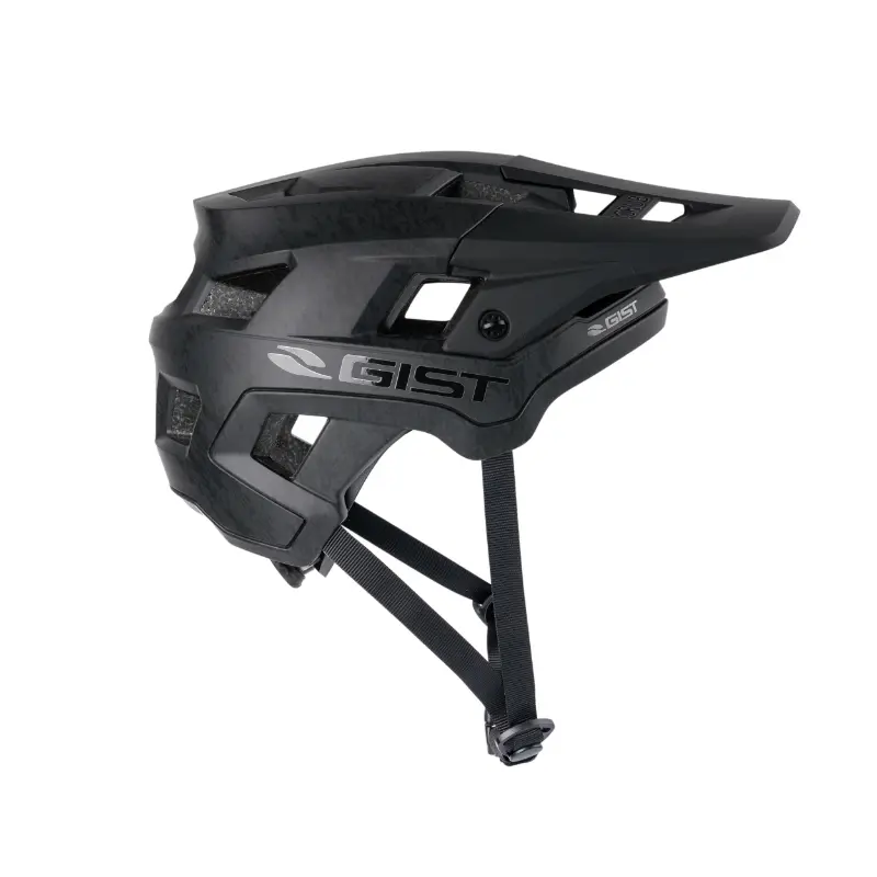 Casque Vélo Adulte Gist VTT Scrub Noir In-Mold Taille 56-62 Réglage Molette Fermeture Boucle Magnetique