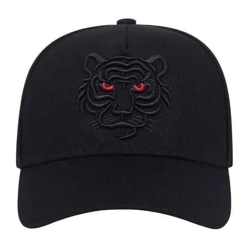 Casquette moto - tigre noir