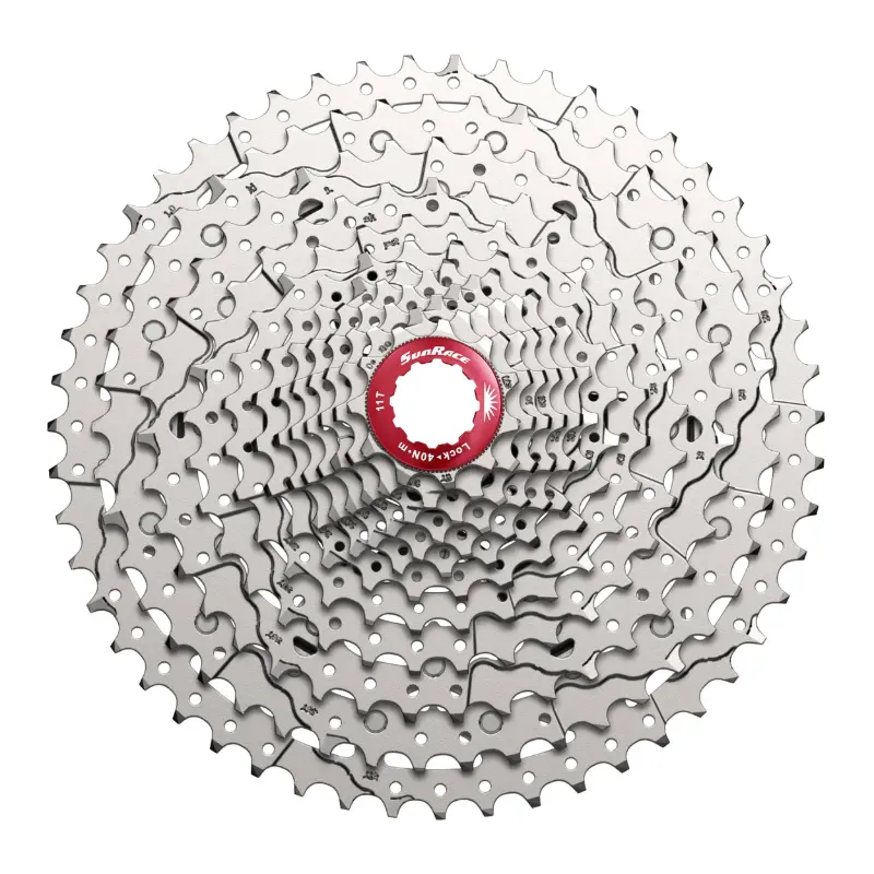 Cassette 12V. Sunrace Mz800 11-51 VTT Compatible Shimano Metallic Argent (Livre En Boite) (11-13-15-17-19-21-24-28-33-39-45-51)