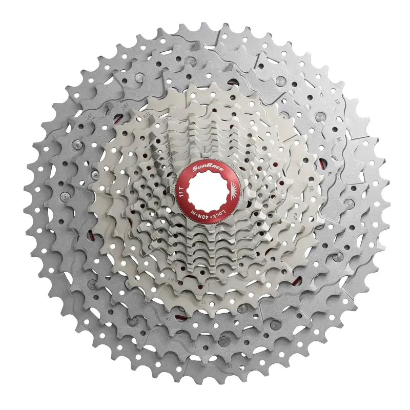 Cassette 12V. Sunrace Mz903 11-51 VTT Compatible Shimano Metallic Argent (Livre En Boite) (11-13-15-17-19-21-24-28-33-39-45-51)