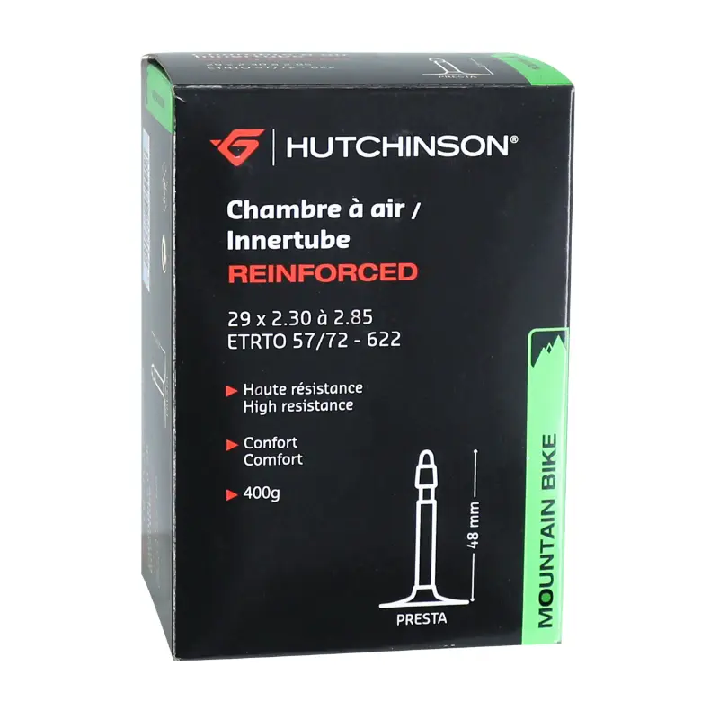 Chambre A Air Vélo 29 X 2.30-3.00 Hutchinson Reinforced Koloss Valve Presta