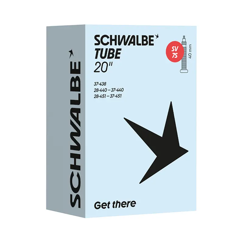 Chambre A Air Vélo 500 X 28A - 20 X 1 3-8 Schwalbe Valve Presta Tout Alu (37-438 À 37-451) (Sv7A)