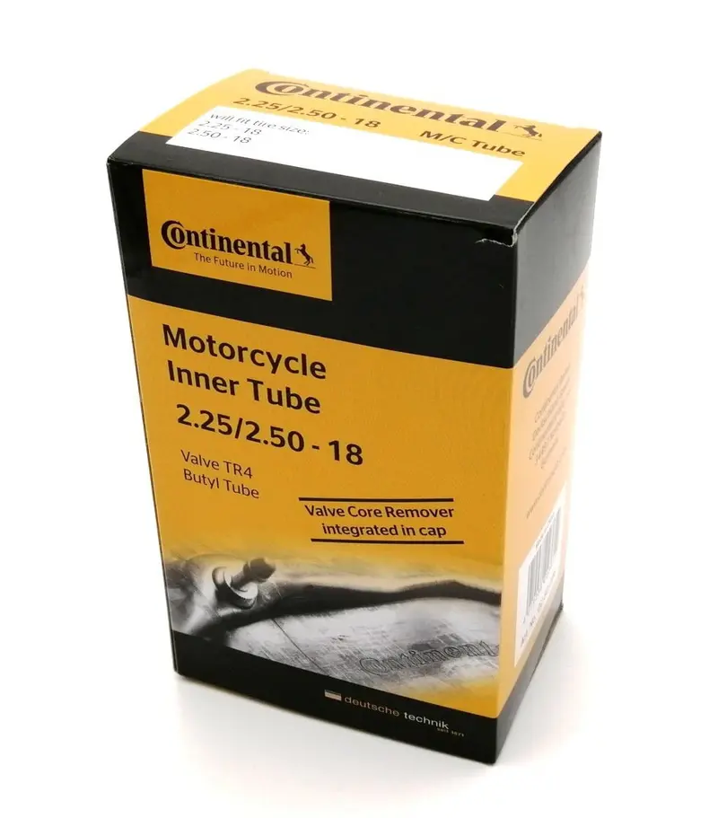 CHAMBRE AIR MOTO 18 2.25-2.50X18 CONTINENTAL (VALVE TR4 DROITE)
