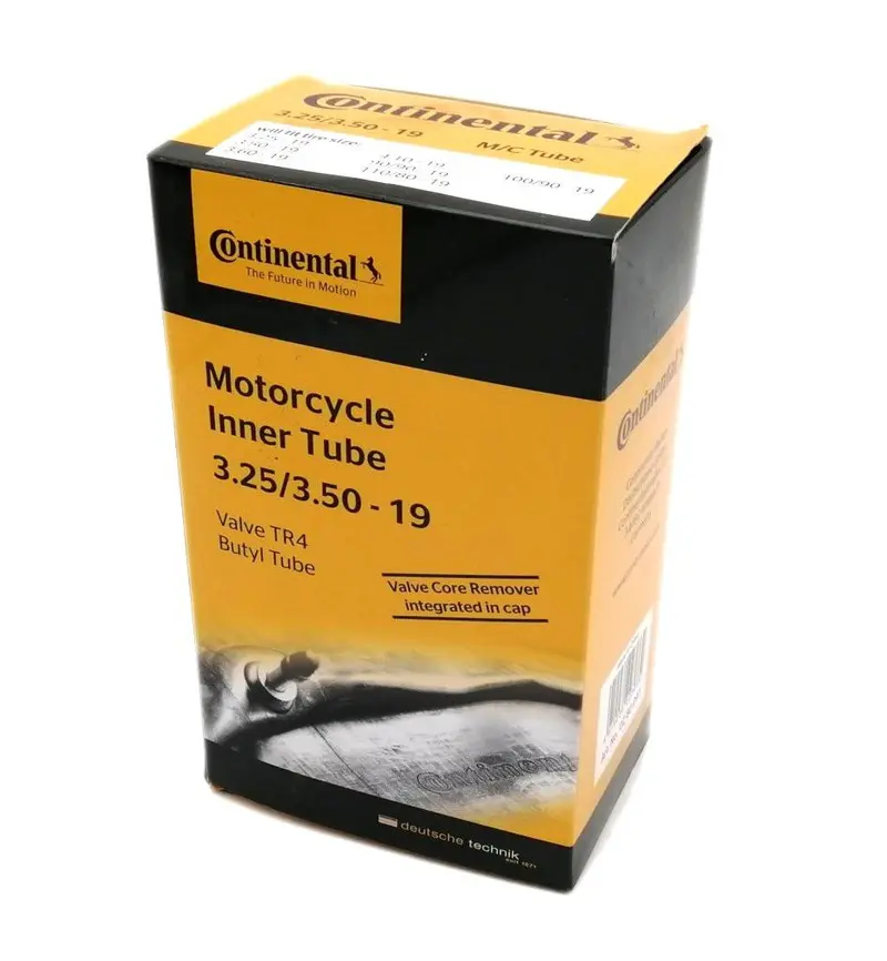 CHAMBRE AIR MOTO 19 3.25-3.50X19 CONTINENTAL (VALVE TR4 DROITE)