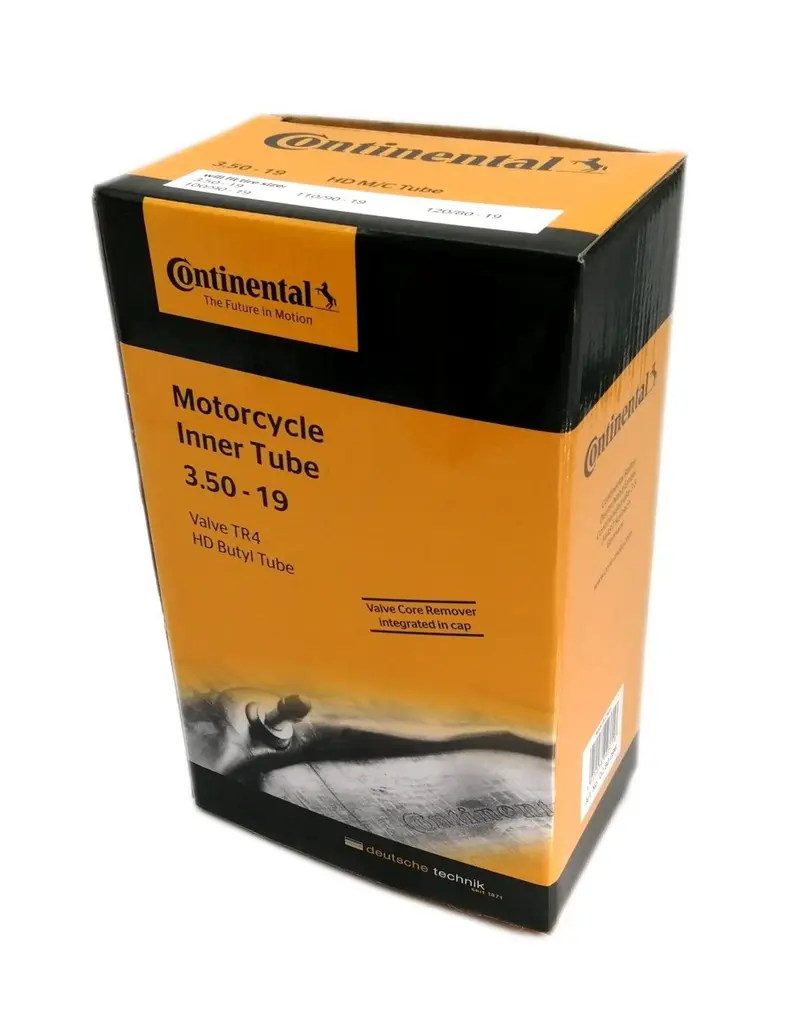 CHAMBRE AIR MOTO 19 3.50X19 CONTINENTAL (VALVE TR4 DROITE) RENFORCEE 3MM