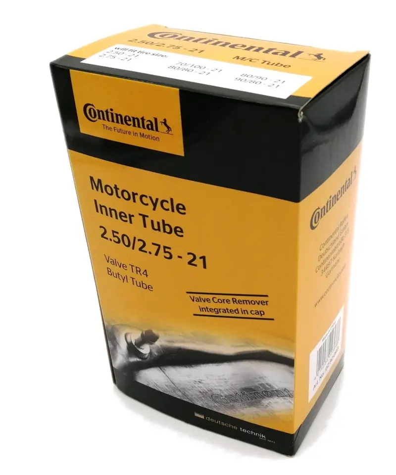 CHAMBRE AIR MOTO 21 2.50-2.75X21 CONTINENTAL (VALVE TR4 DROITE)