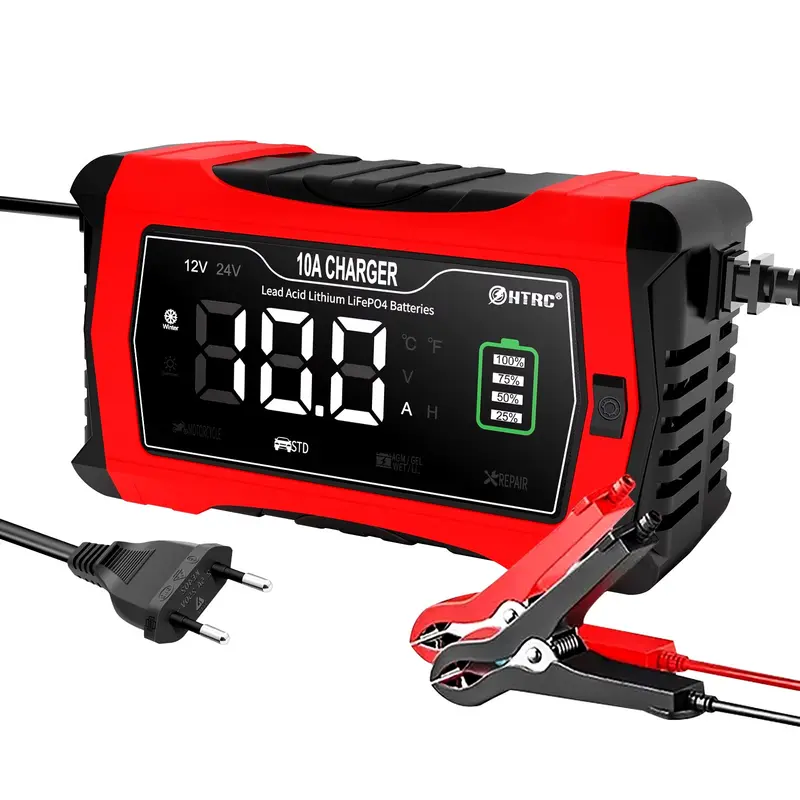 Chargeur de batterie moto 10A 12V-24V
