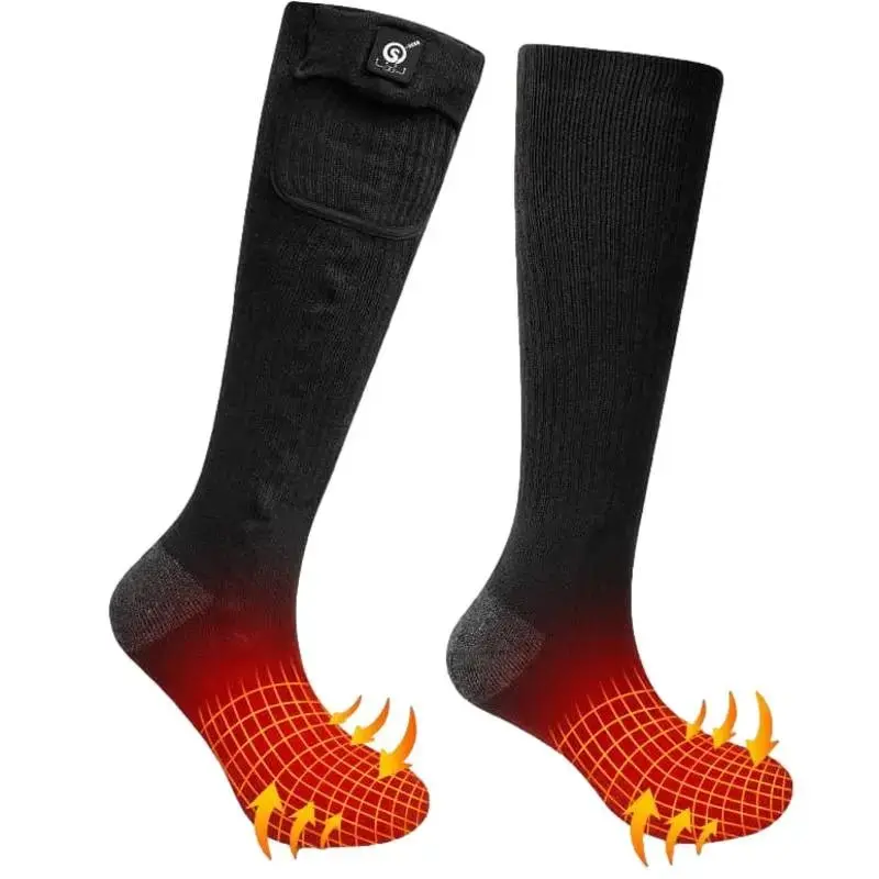 Chaussettes chauffantes moto - Noir