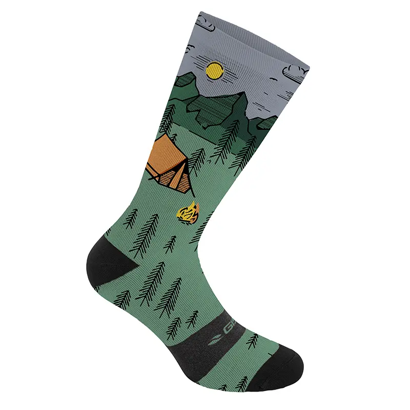 Chaussettes - Socquettes Été Gist Trendy Gravel Campement 43-47 Ecologique - Hauteur 20 cm (Paire)