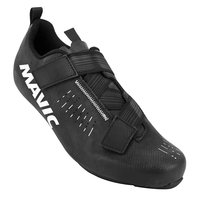 Chaussure Route Mavic Aksium Strap Noir 40 2-3 Serrage Velcro Fixation 3 Points Compatible Look-Shimano (Paire)