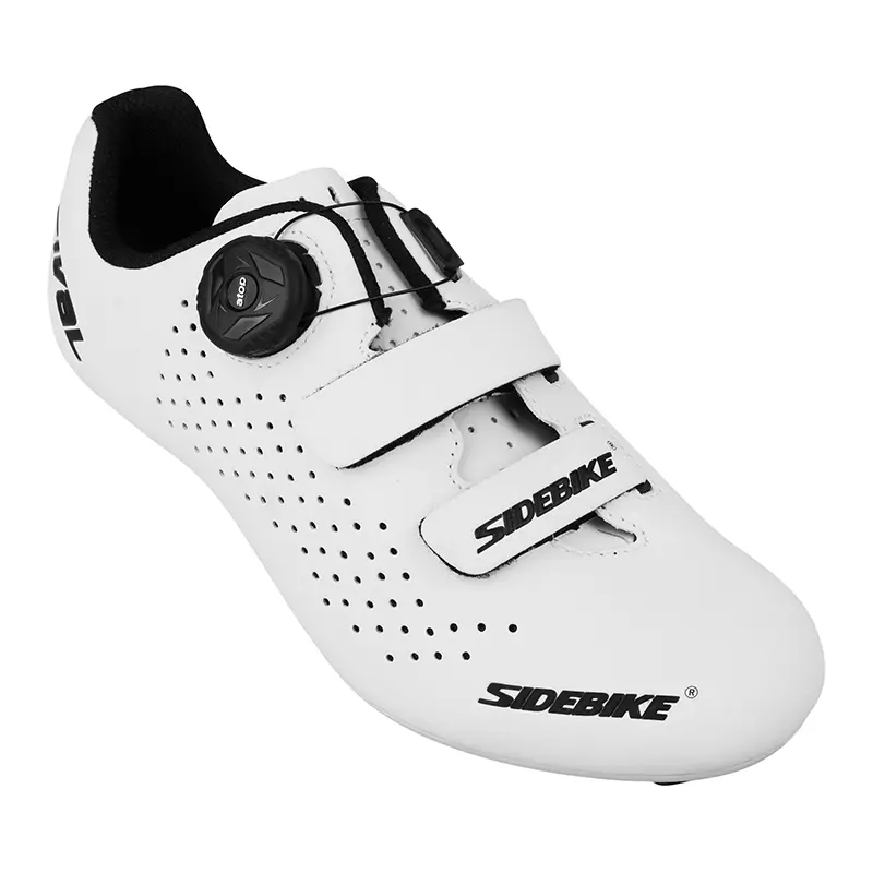 Chaussure Route Sidebike Rival Blanc T39 Fixation Boa Atop-Velcro Compatible Look-Shimano (Paire)