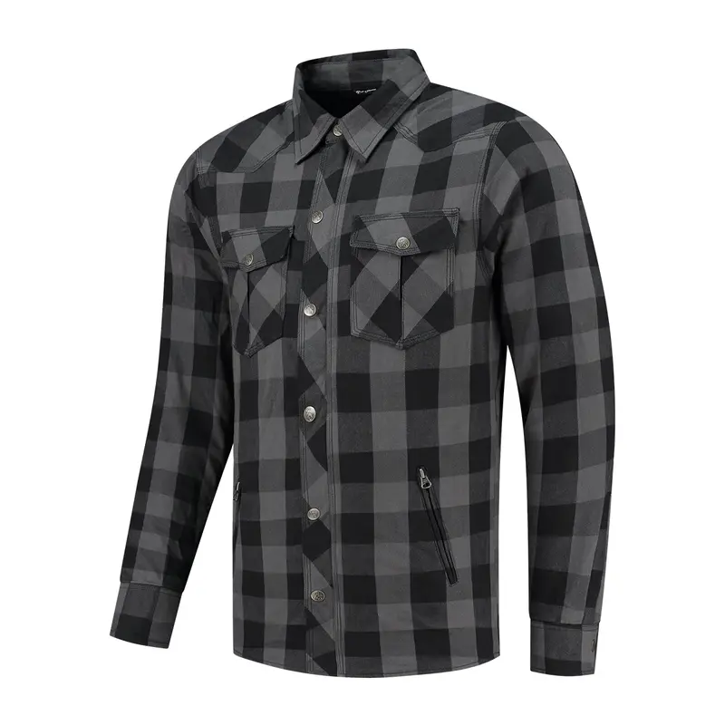 Chemise de moto homme - Jack Super Neil gris - GRANDE TAILLE