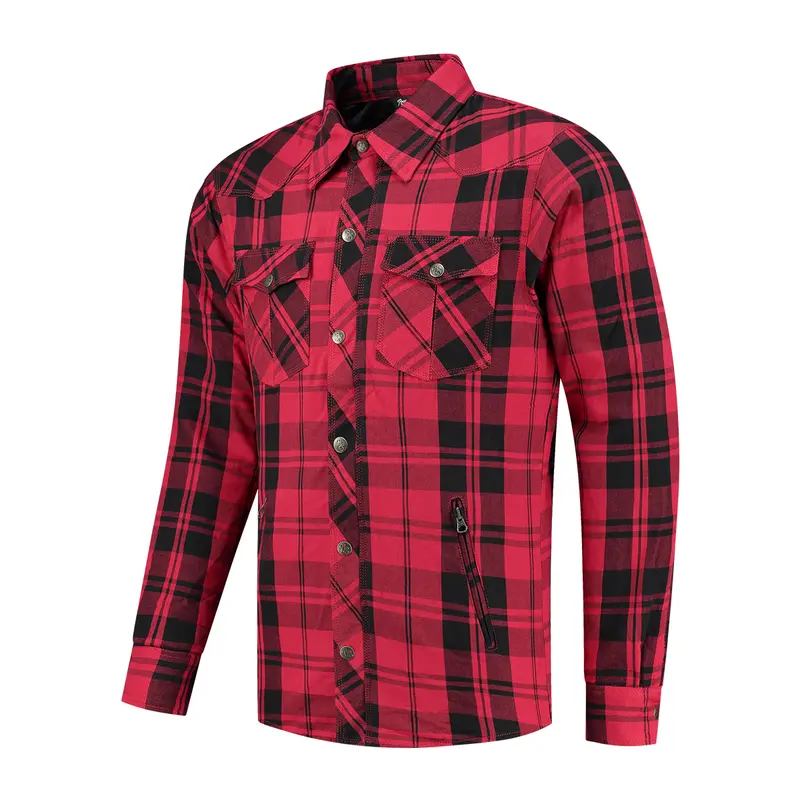 Chemise de moto homme - Jack Super Neil Rouge - GRANDE TAILLE