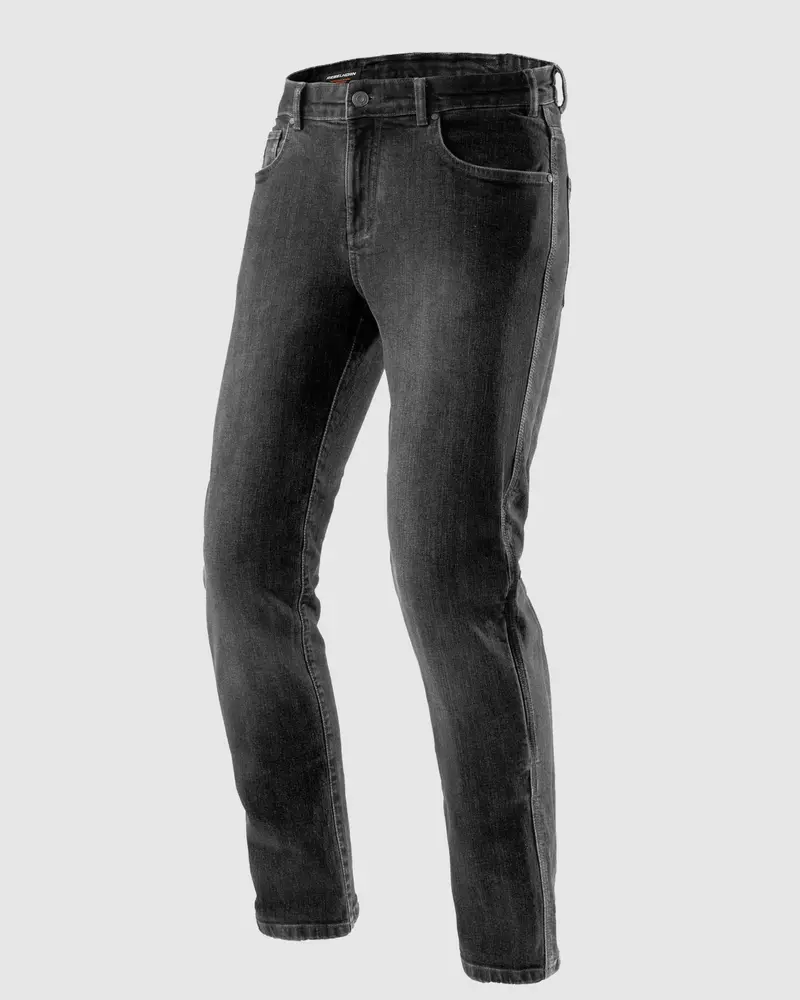 Classic Mono Jean Moto Noir Délavé