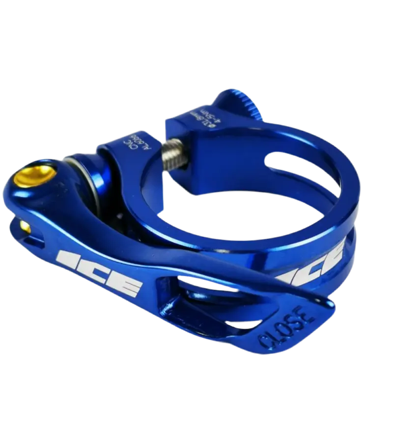 Collier de selle rapide ICE CLAMP Ø 31,8mm Bleu