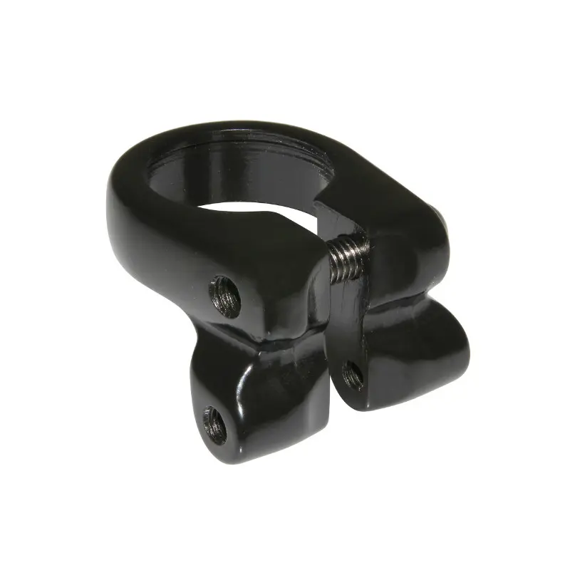 Collier Serrage Tige De Selle Avec Fixation Porte Bagage Alu Noir Diam 28,6 mm
