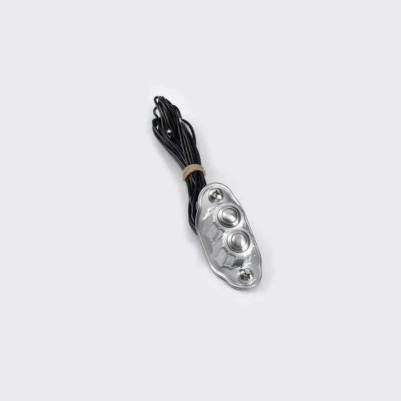 Commodo Kustom Tech Vintage Double boutons en Laiton Chrome satiné