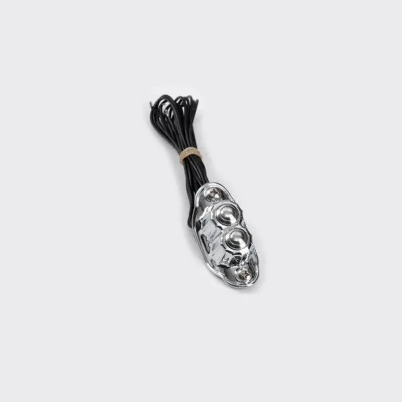 Commodo Kustom Tech Vintage Double boutons en Laiton Chrome