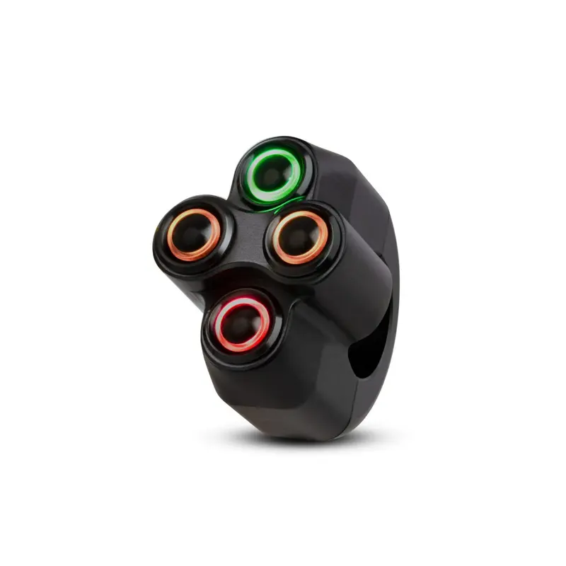 Commodo Led 4 boutons Noir 1"