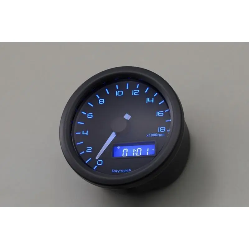 Compte tour Noir Daytona 60mm 18 000tr