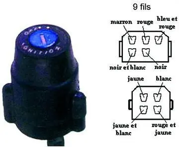 Contacteur à clé YAMAHA DT / XT