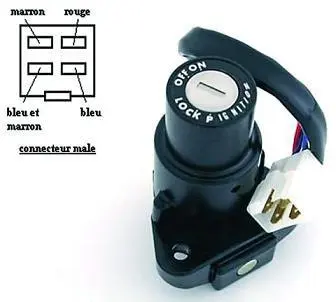 Contacteur à clé YAMAHA SR / XS / XJ / FZ / XV / FJ