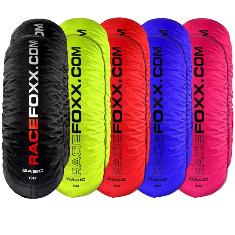 Couverture chauffante pneus moto BASIC 80°C SUPERBIKE 17 pouces Noir, Jaune Fluo, Rouge, Bleu, Rose Fluo