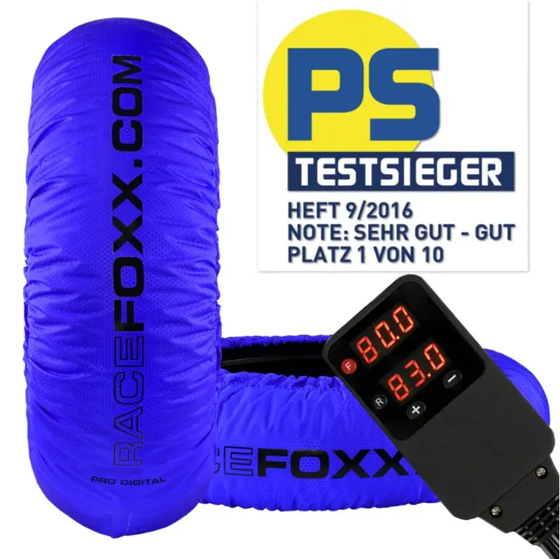 Couverture chauffantes pneus moto PRO DIGITAL jusqu'à 99°C SUPERBIKE Bleu