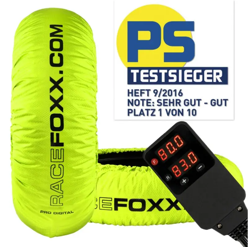 Couvertures chauffantes pneus moto PRO DIGITAL jusqu'à 99°C SUPERBIKE Jaune Fluo