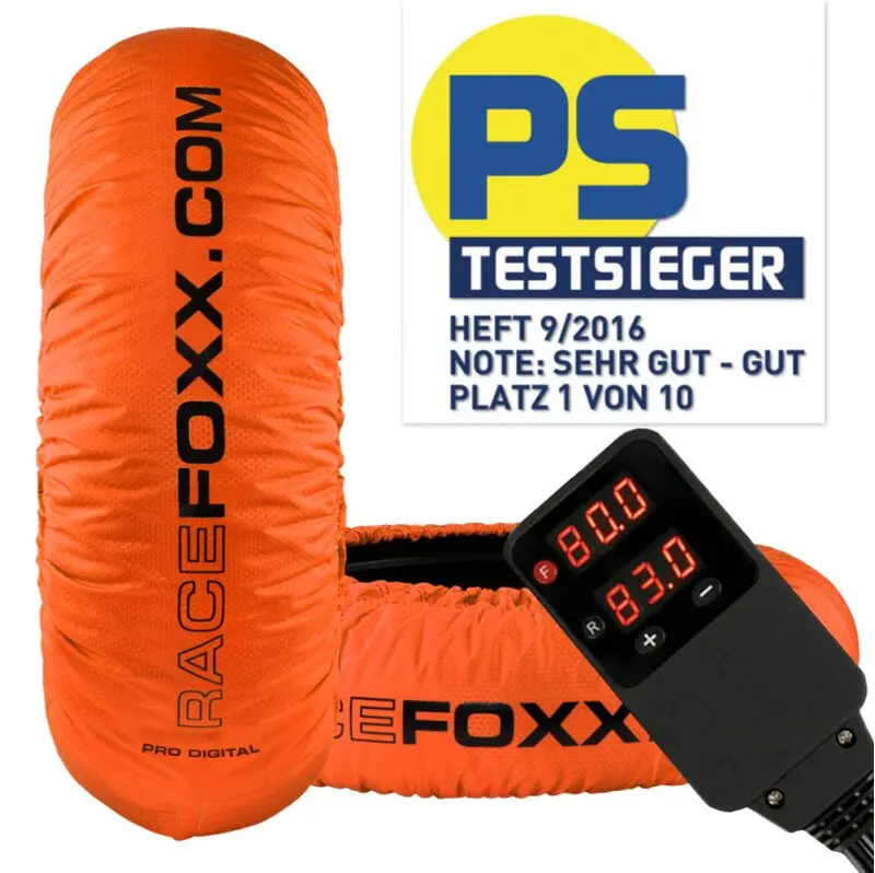 Couvertures chauffantes pneus moto PRO DIGITAL jusqu'à 99°C SUPERBIKE, Orange Fluo
