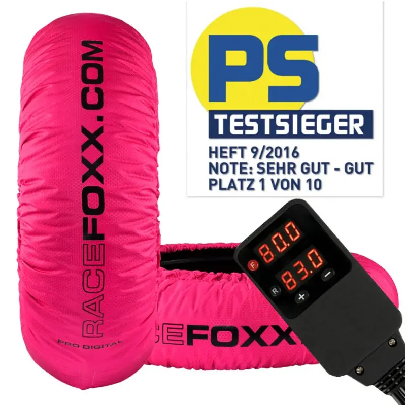 Couvertures chauffantes pneus moto PRO DIGITAL jusqu'à 99°C SUPERBIKE Rose Fluo