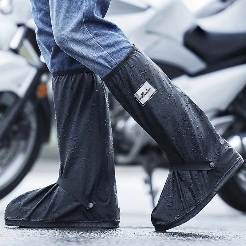 Couvre-chaussures Moto Imperméables - Protection Pluie Semelle Pleine