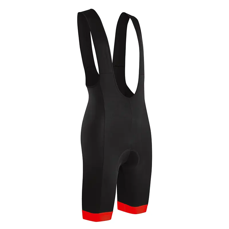 Cuissard Court Gist Bretelles Flow Fond Coolmax Noir Bords Rouge M