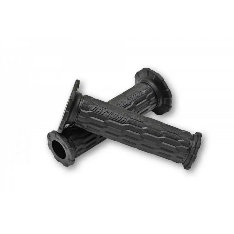 D-AMI DAYTONA Paire de poignées noires - 22mm - open end