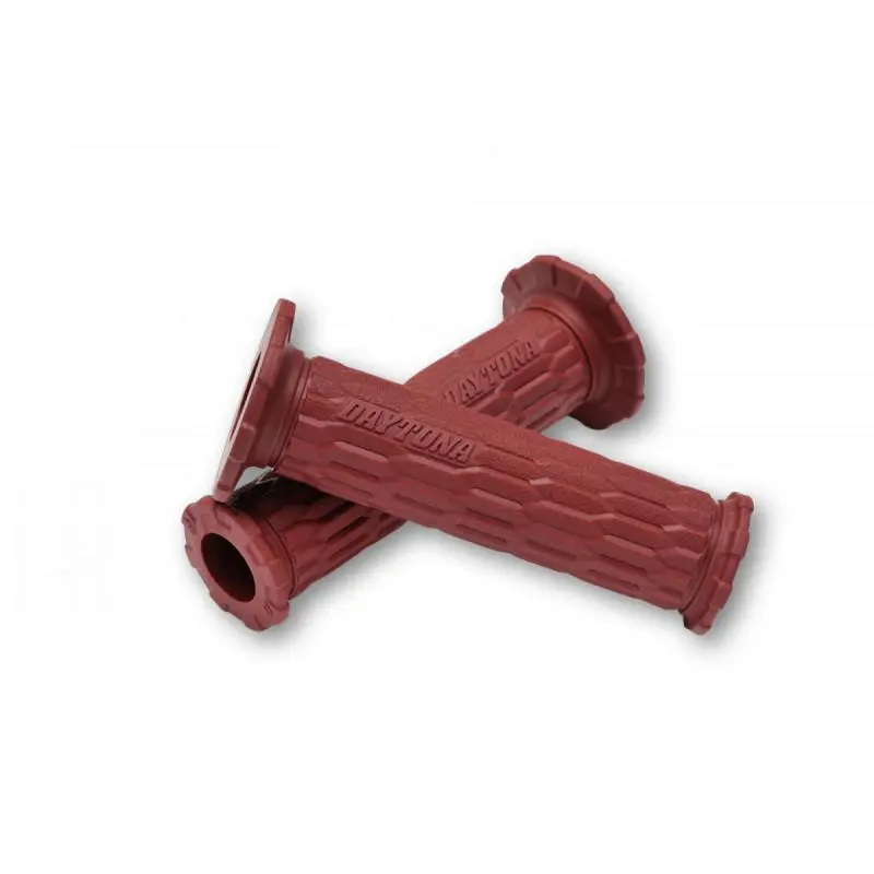 D-AMI DAYTONA Paire de poignées rouges foncées - 22mm - open end