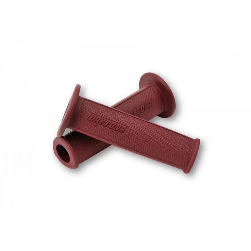 D-DELTA DAYTONA Paire de poignées rouges foncées - 22mm - open end