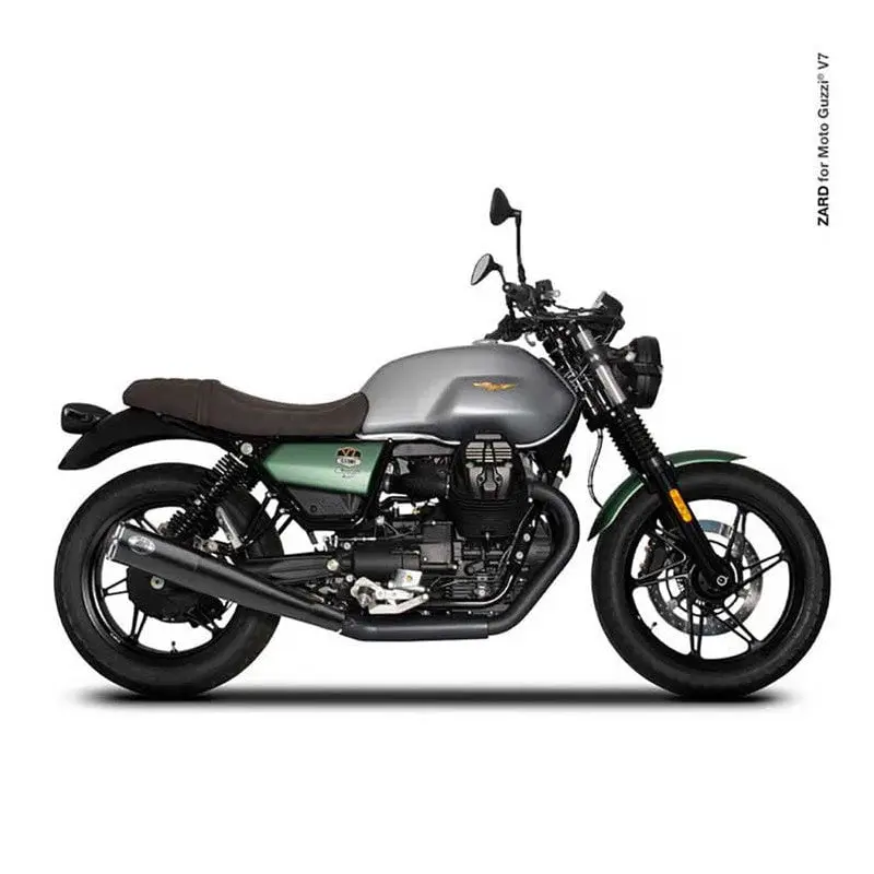 Double échappement ZARD inox noir Moto guzzi V7 850 E5