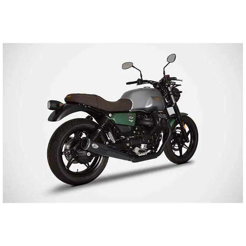 Double échappement ZARD inox noir Moto guzzi V7 850