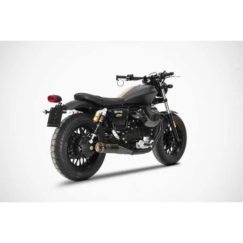 Double échappement ZARD Slim inox noir Moto guzzi V9 E4