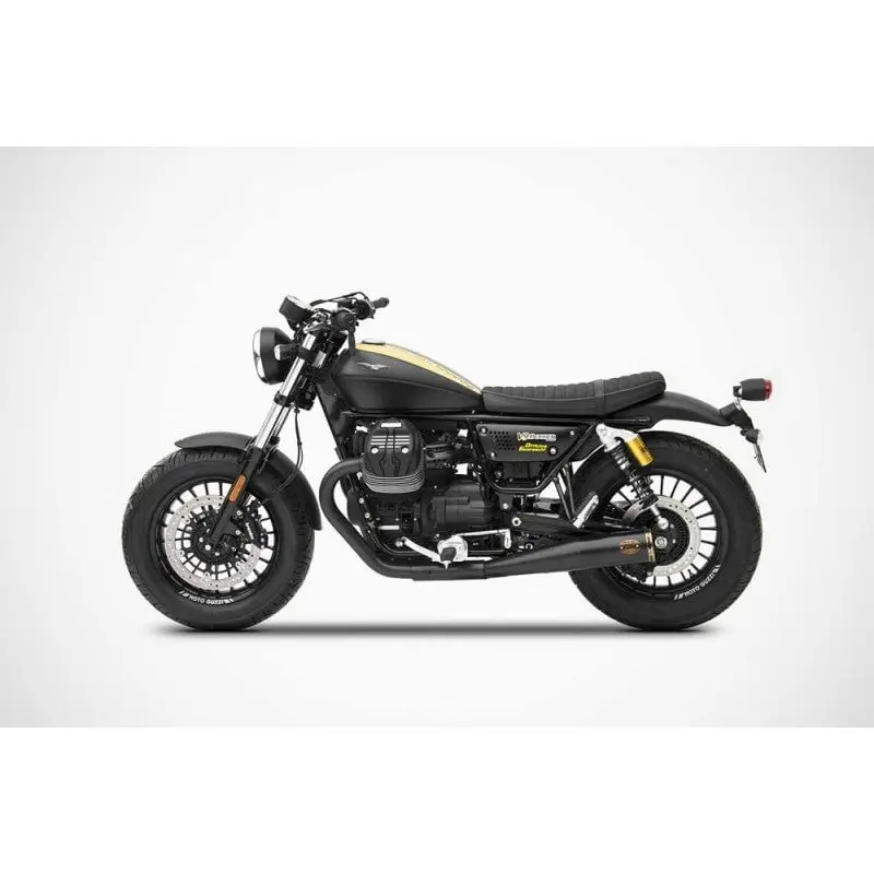 Double échappement ZARD Slim inox noir Moto guzzi V9