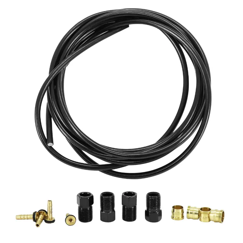 Durite Pour Frein A Disque Type Tektro Noir - Avec 4 Raccords Olives Et Pins Pour Gaine Hydraulique Deore-Alivio-Altus Longueur 3000 mm